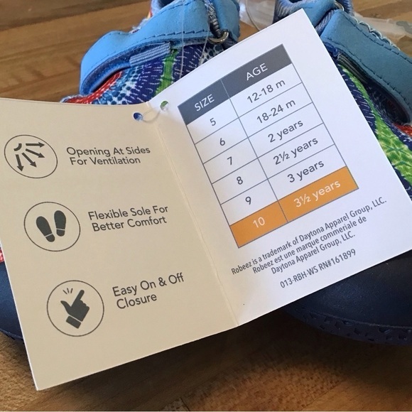 Robeez Spiral Tie Dye Slip Resistant Neoprene, Water, Pool Play Shoes Toddler 10 - Picture 6 of 7